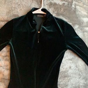 Pretty Little Things Green Velvet Jump Suit